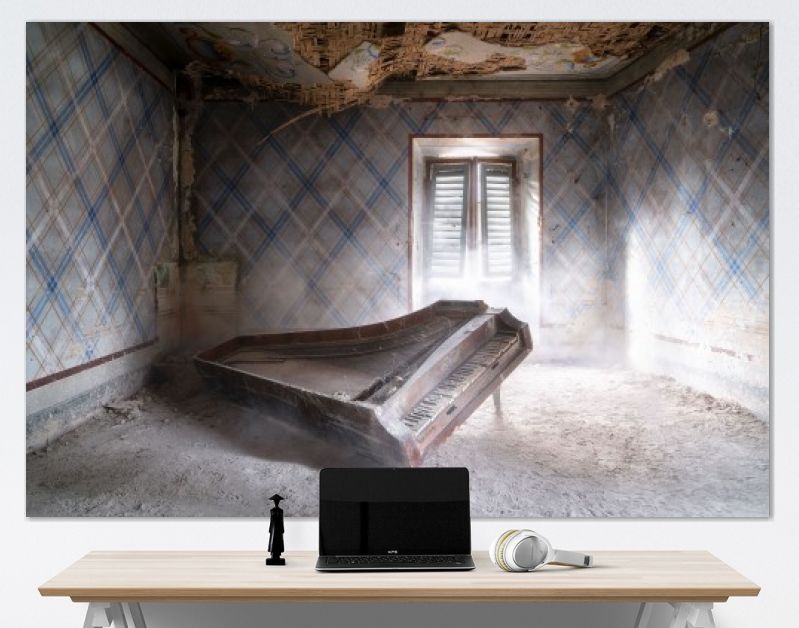 Verlaten Piano in Boerderij