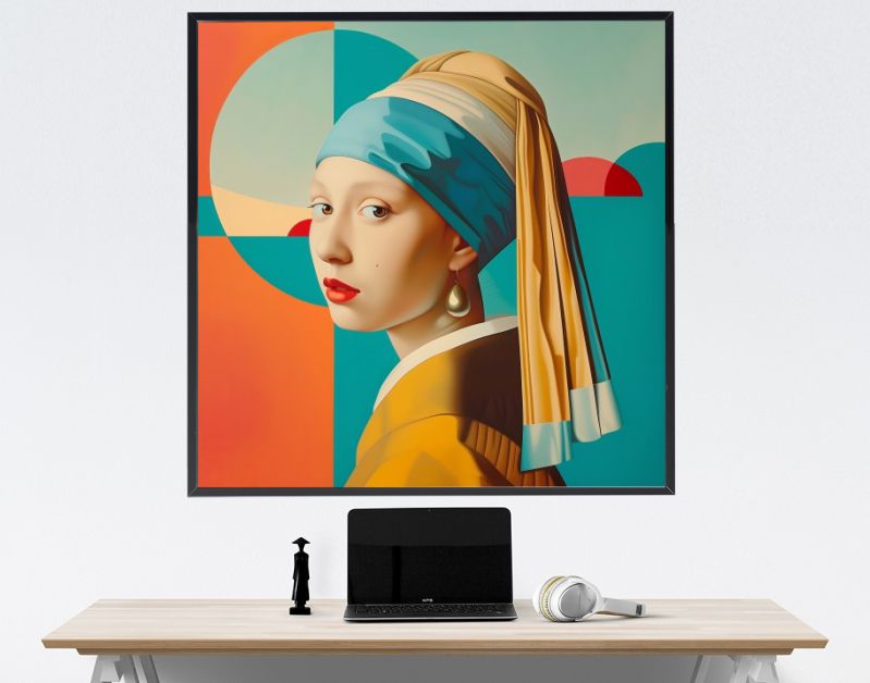 Meisje met parel modern