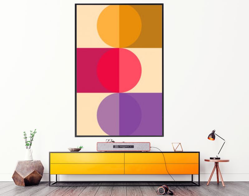 Bauhaus kunst grafisch ontwerp voor moderne abstracte muurkunst, poster, kunstdruk, Scandinavisch, canvas, lijst en woondecoratie