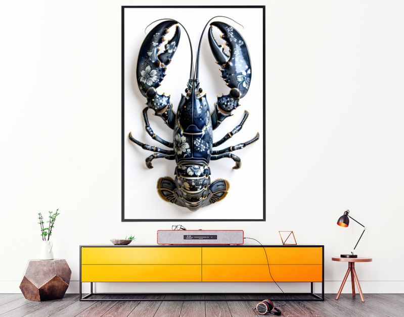 Kreeft donker delfts blauw