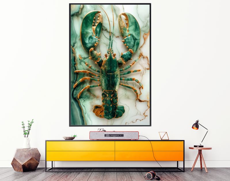 Lobster marble green jade