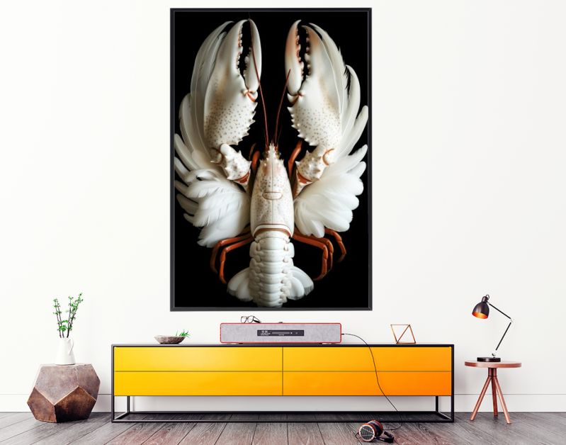 Lobster swan feathers