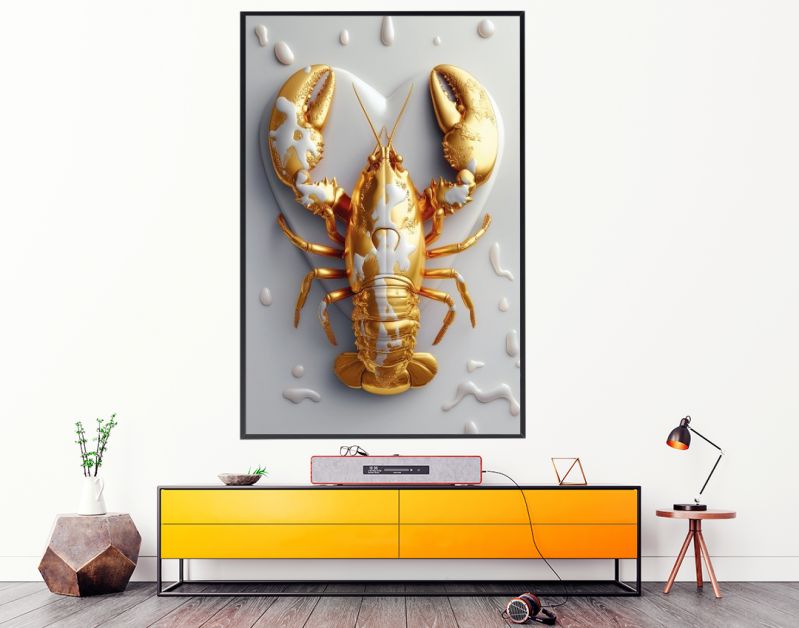 LobsterLuxe GoldenLobster WitHeart