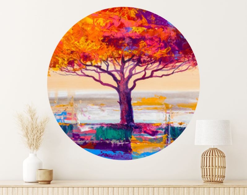 Boom olieverfschilderij, artistieke achtergrond