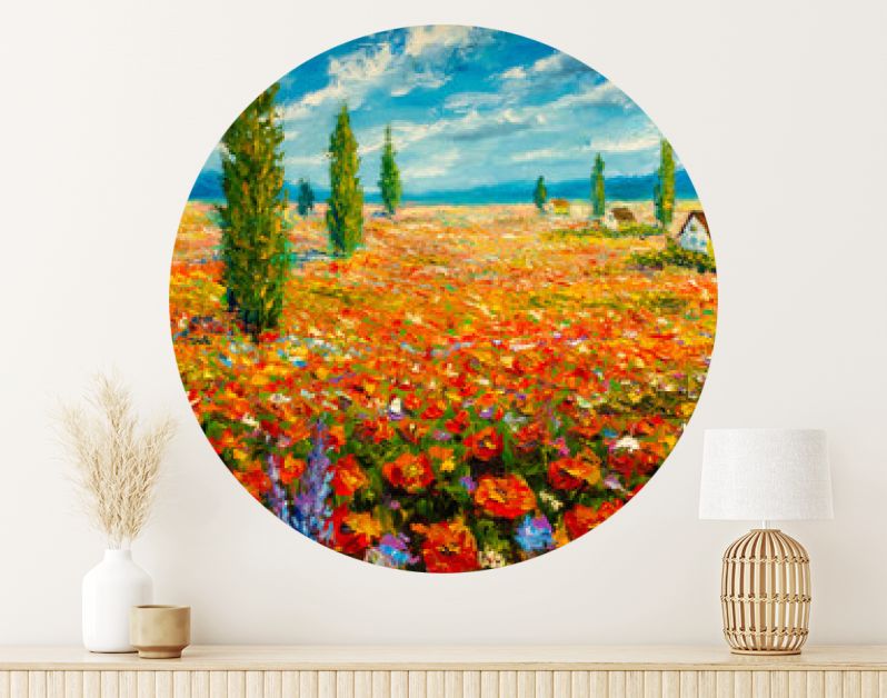 Bloemen schilderijen monet schilderij claude impressionisme verf landschap bloemenweide olie