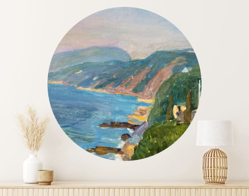 landschap, olieverfschilderij, met de hand gemaakt