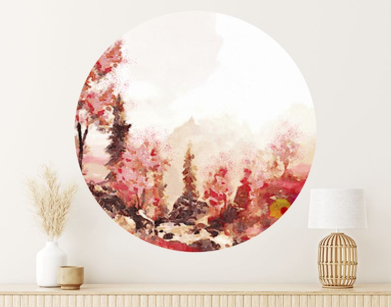 Aquarel herfst landschap.