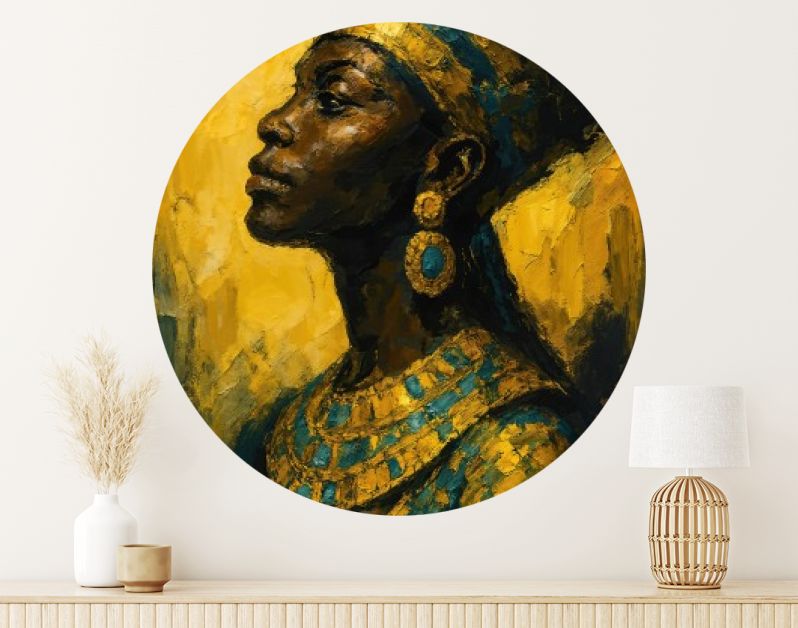 Krachtig portret van Afrikaanse vrouw met koninklijke cobra-tooi