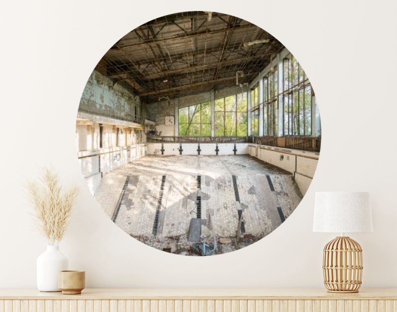 Zwembad van Pripjat in Chernobyl