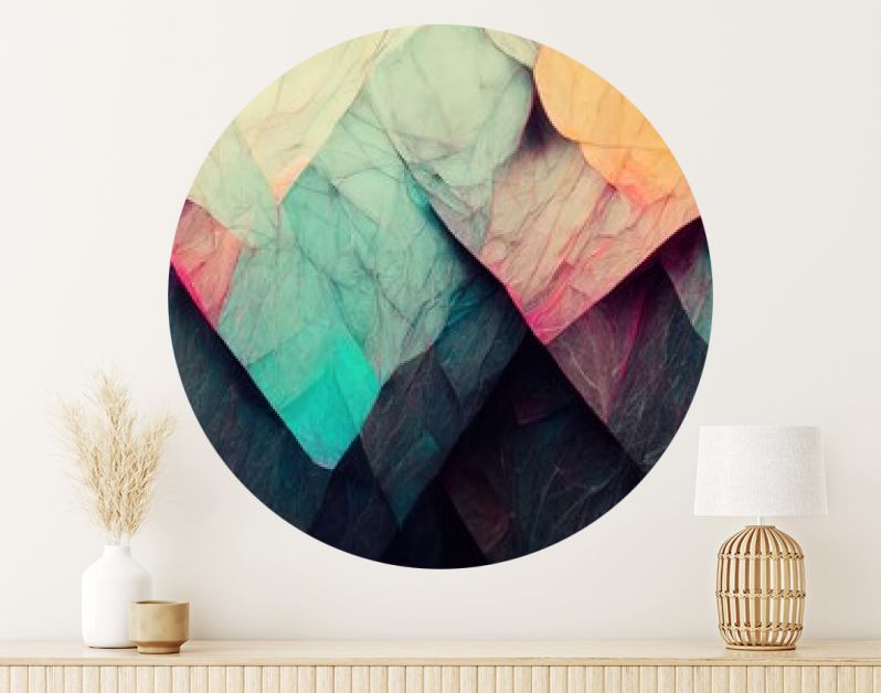 Kleurrijke grunge lichtgevende stenen abstracte achtergrond. Generatieve AI-technologie