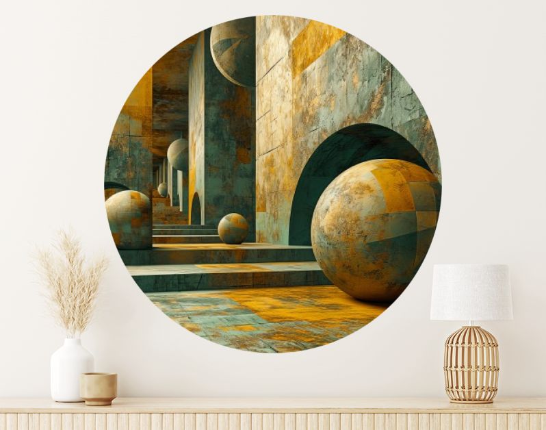 Abstract geel groen metaal