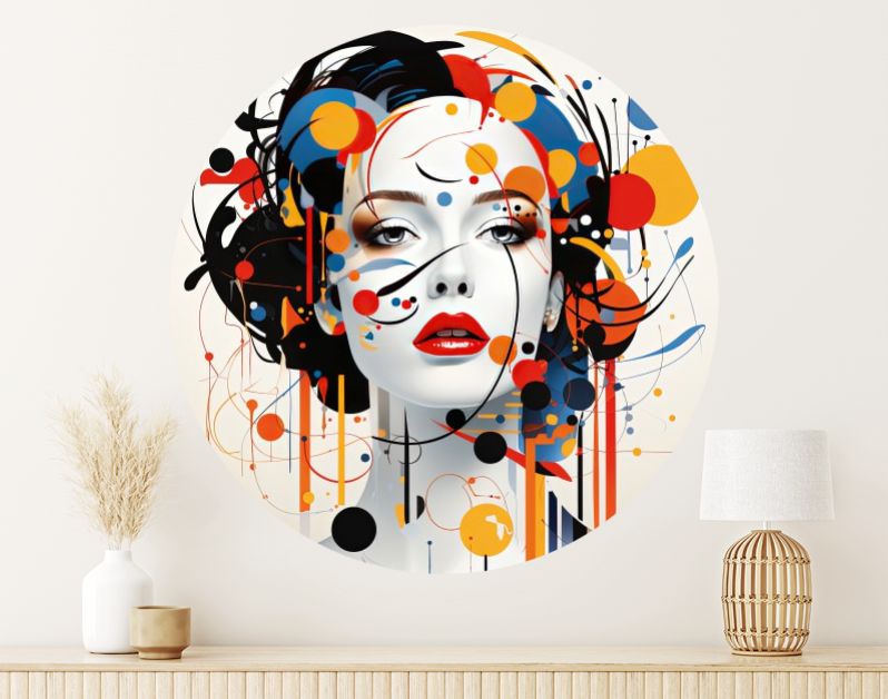 Abstract portret vrouw