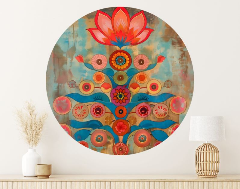 Colorful blooming flower tree