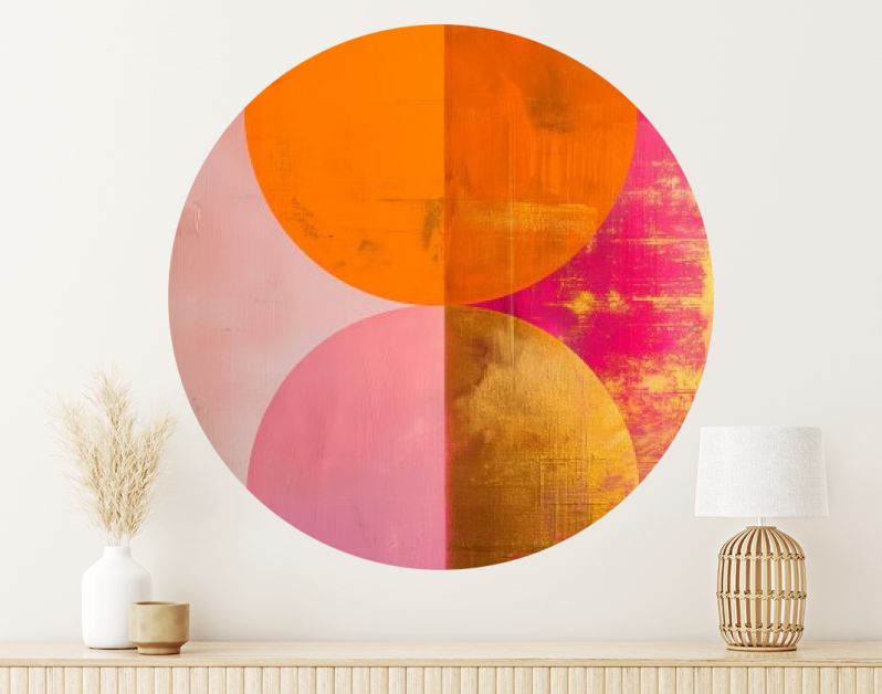 Pink gold and orange A