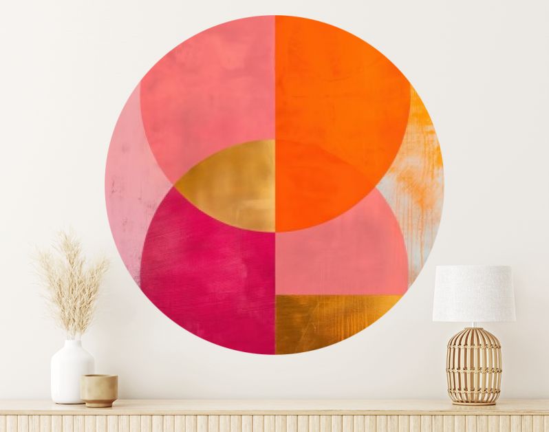 Pink gold and orange B