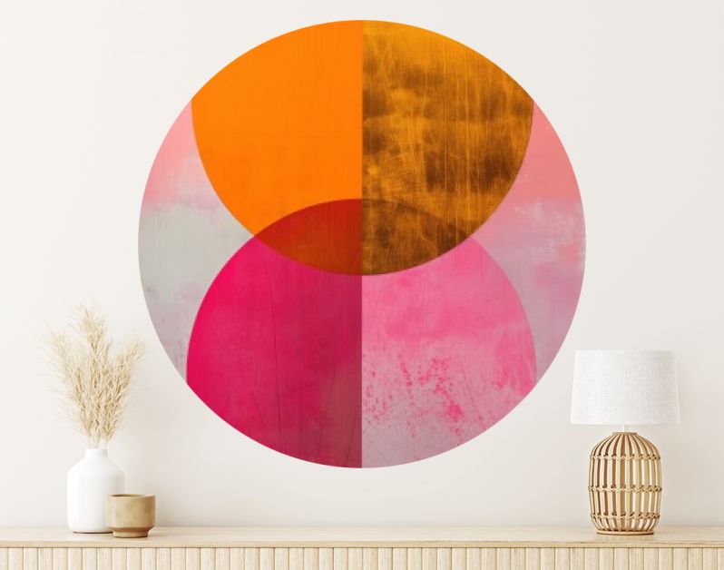 Pink gold and orange C