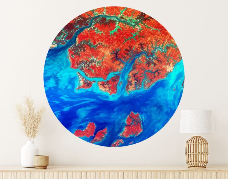 Guinea-Bissau, a small country in West Africa. Original from NASA