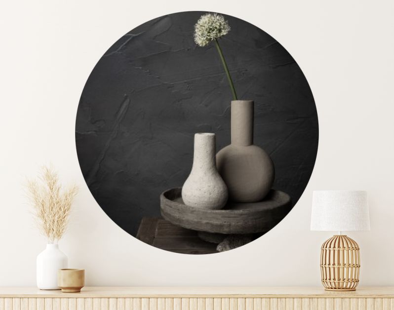 Stilleven met witte aliumbol