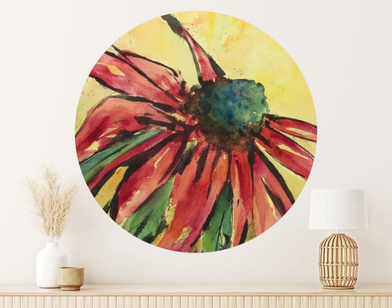 Expressieve rode bloem