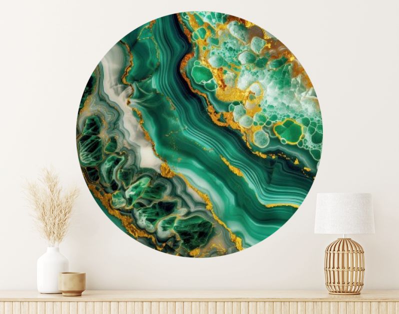 Marmer groen met goud