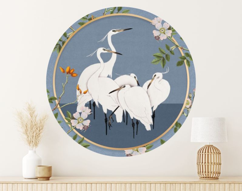 Ohara Koson's Egret - Botanical Edition