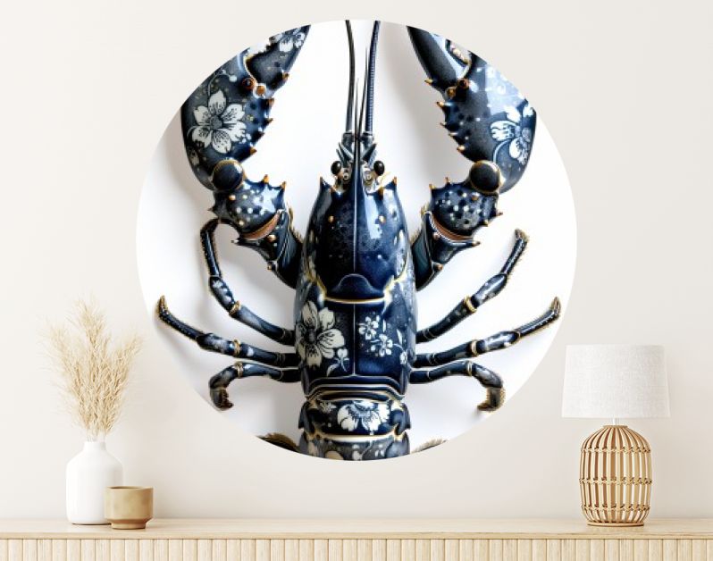 Kreeft donker delfts blauw