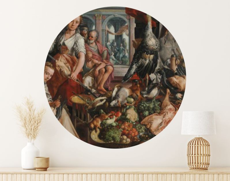 De welvoorziene keuken, Joachim Bueckelaer, 1566