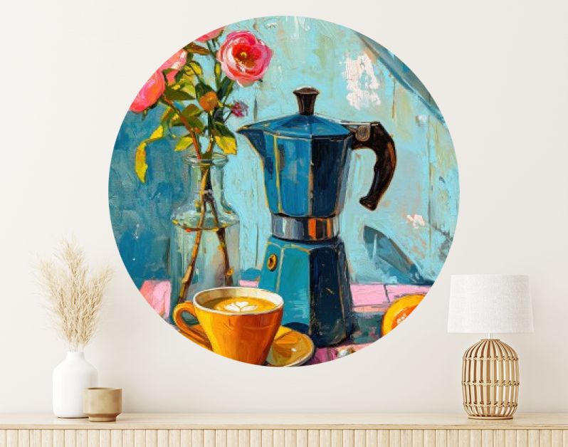 Painting of an espresso coffee pot