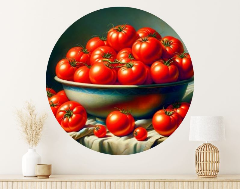 Stilleven tomaten in een schaal