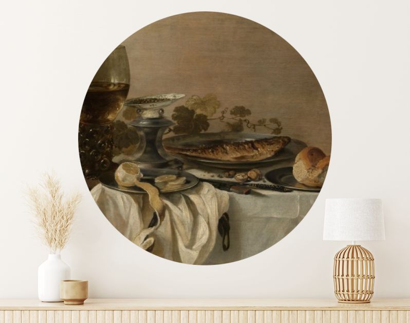 Stilleven met een vis, Pieter Claesz., 1647