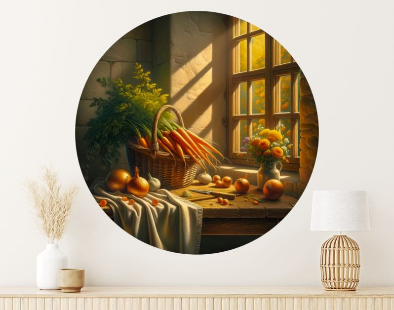 Uit de moestuin vroeg in de morgen