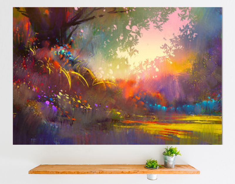 kleurrijke landschapsschilderkunst