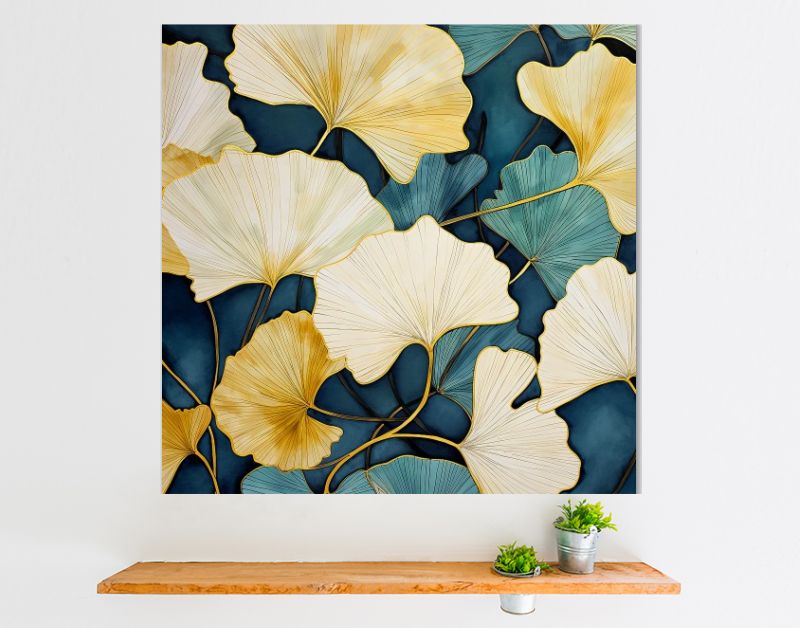 Dynamiek van de Natuur Grootse Ginkgo in Aquamarijn