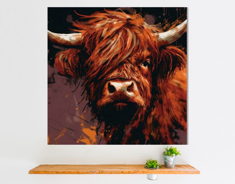 Schotse Hooglander vierkant