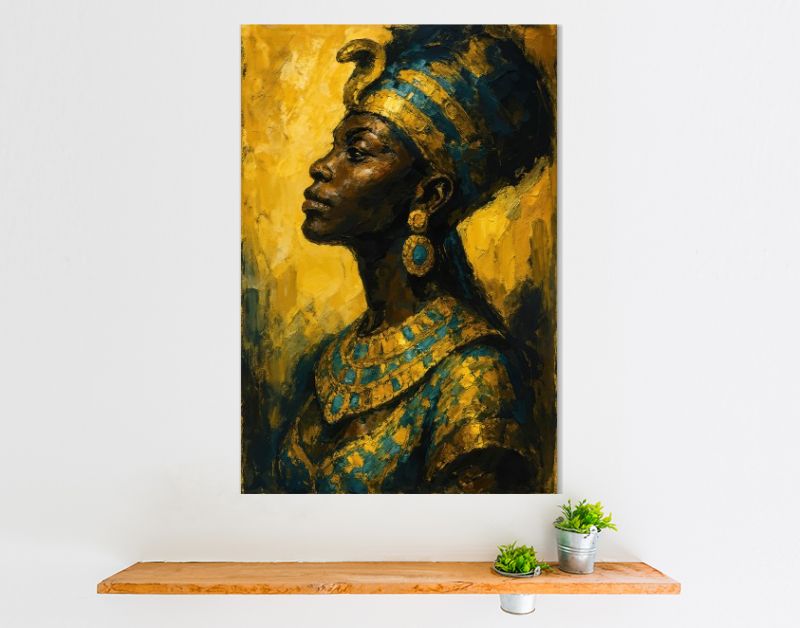 Krachtig portret van Afrikaanse vrouw met koninklijke cobra-tooi