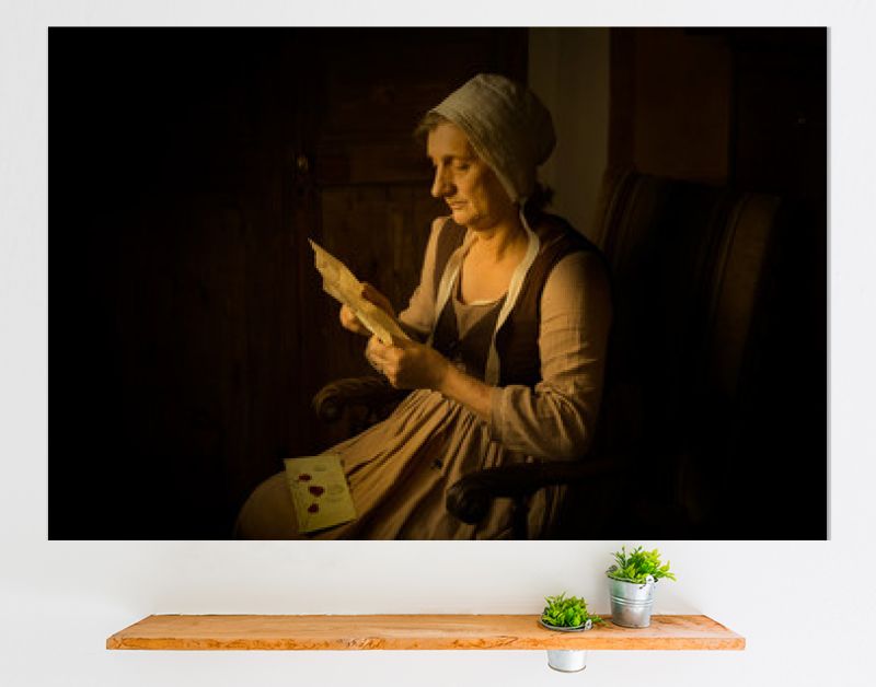 Rembrandt portret van lezende vrouw