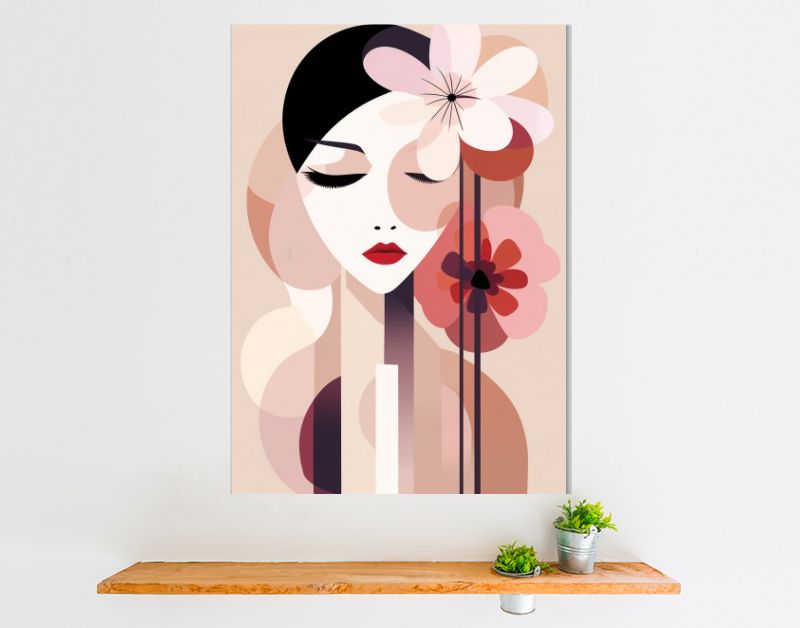 Abstract flower woman