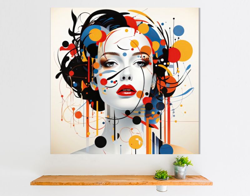 Abstract portret vrouw