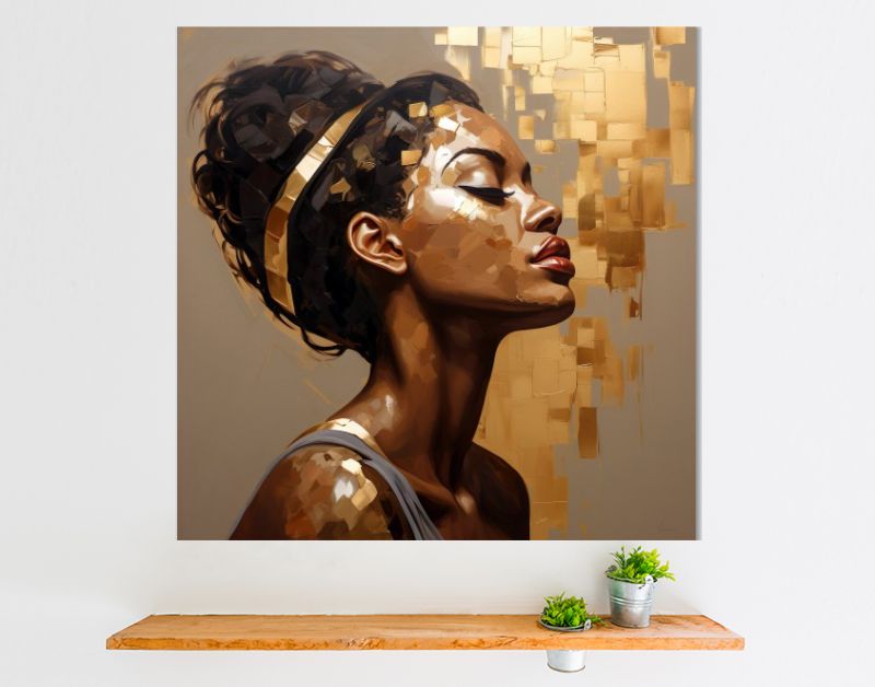 Golden grace portrait of serene strength