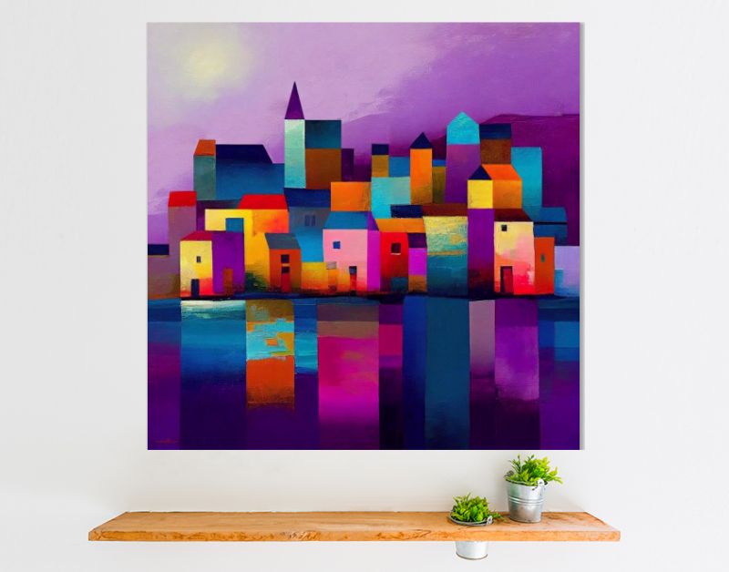 La ville côtière pastel