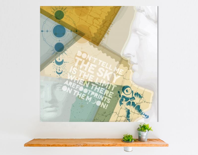 De Kosmische Droom Een Sublieme Collage van Ruimte en Tijd