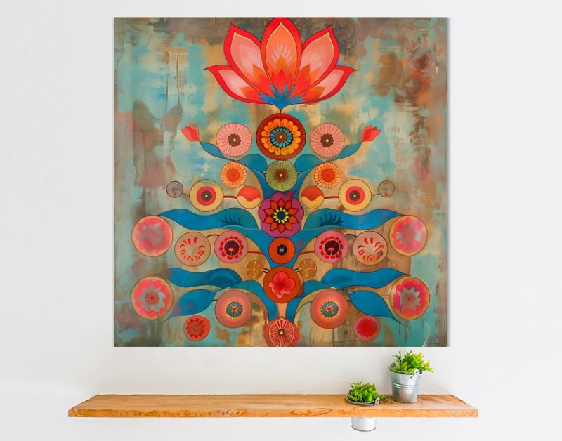 Colorful blooming flower tree