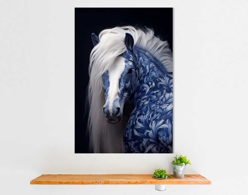 Icelandic horse Delft blue