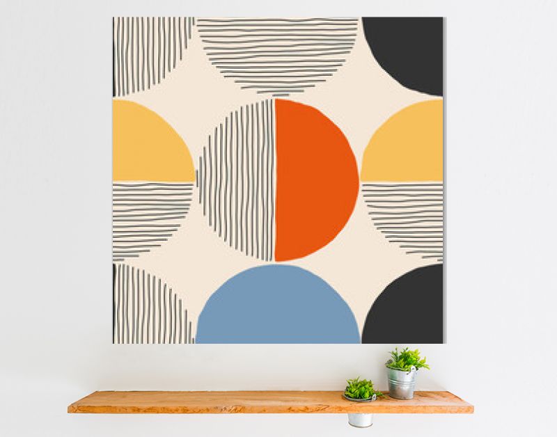 Trendy minimalist seamless pattern with abstract creative hand drawn composition