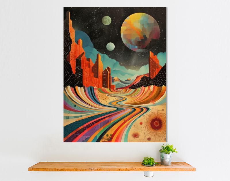 Psychedelisch landschap