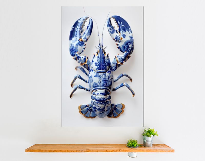 Delft Blue Flower Lobster