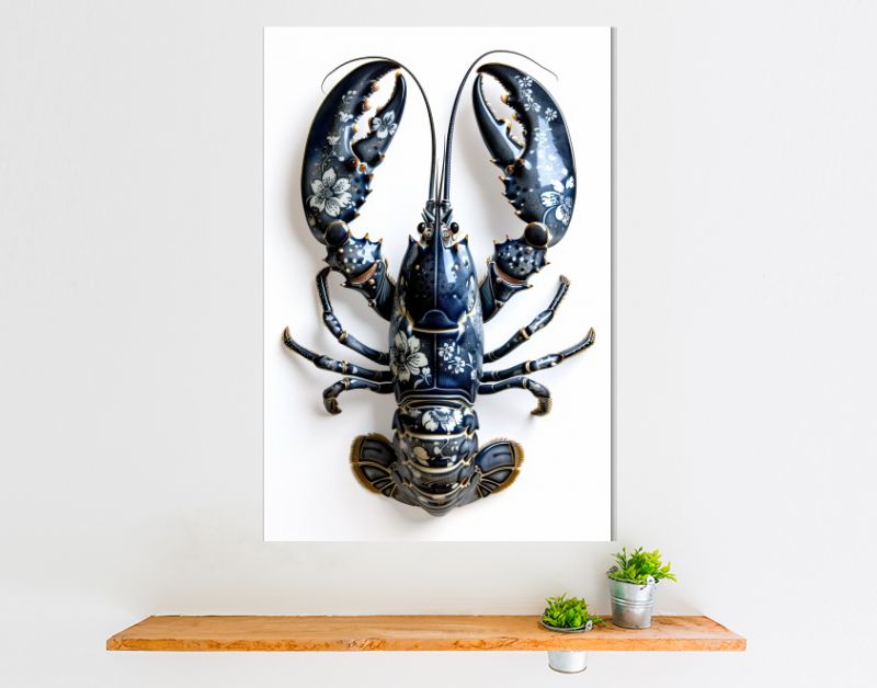 Kreeft donker delfts blauw