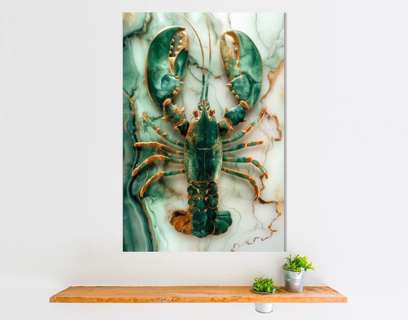 Lobster marble green jade
