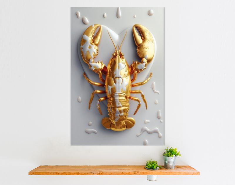 LobsterLuxe GoldenLobster WitHeart