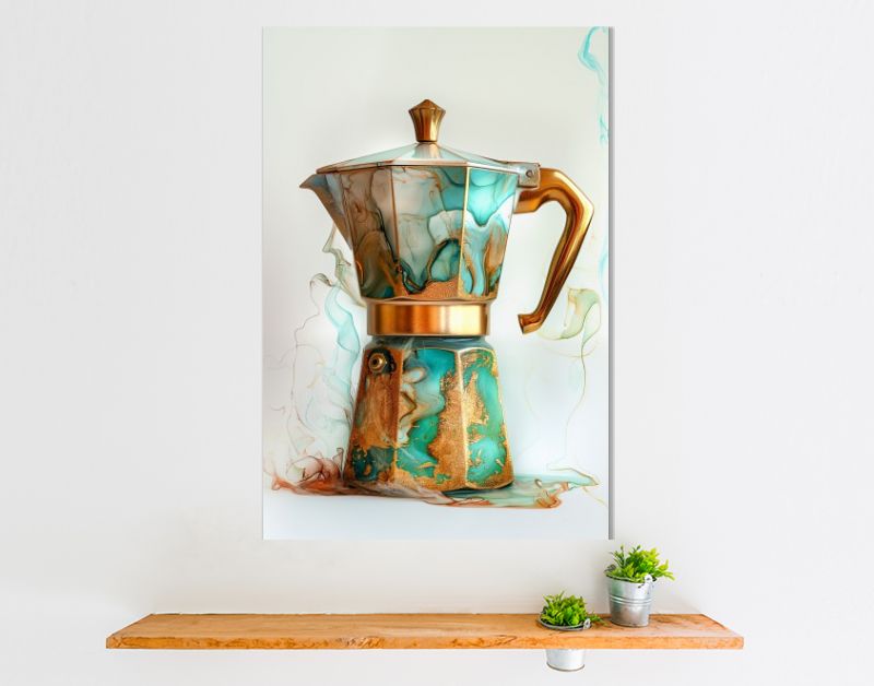 Percolator groen marmer